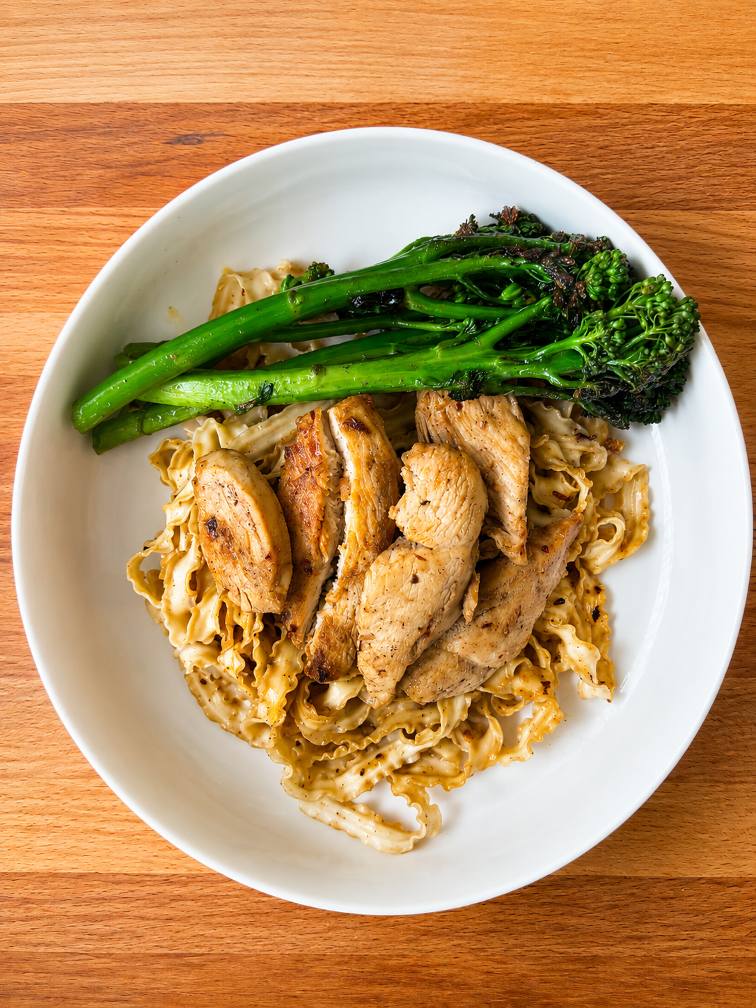 Hot Honey Chicken with Mushroom and Sesame Noodles