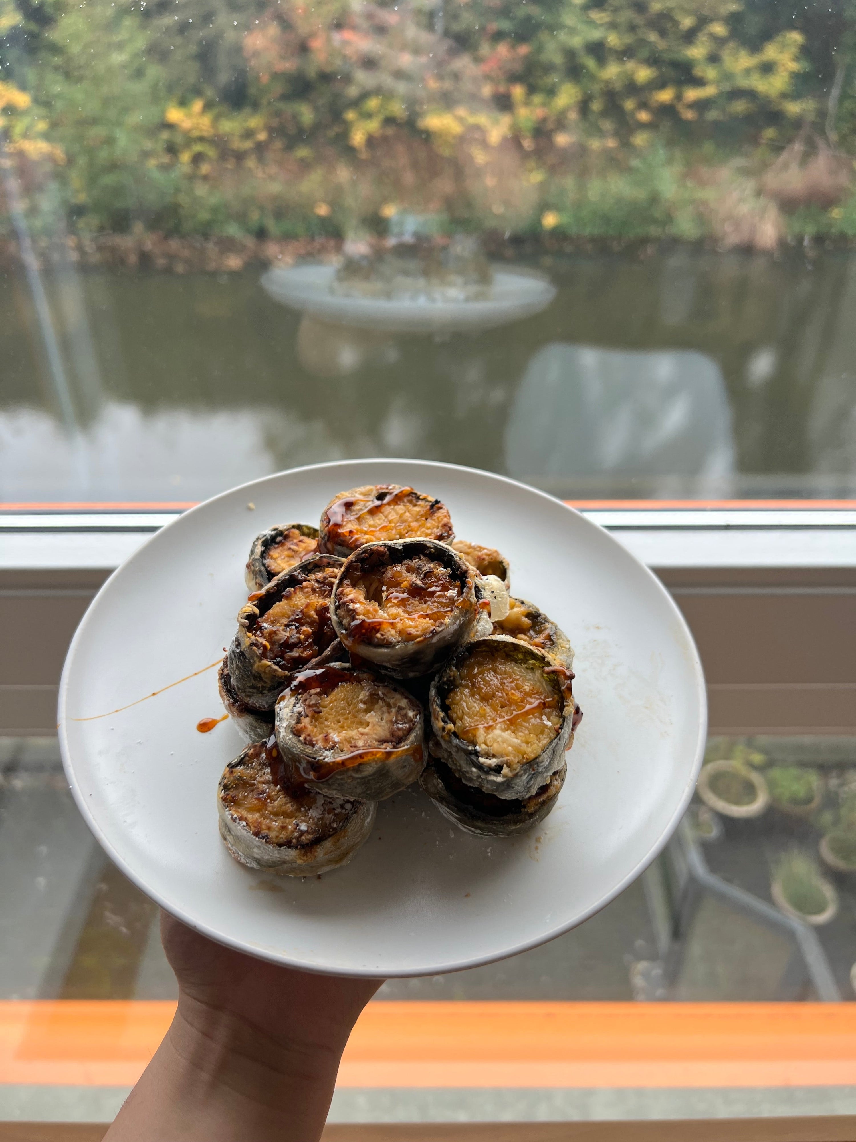 Crispy Enoki Mushroom with Hot Honey 🍄