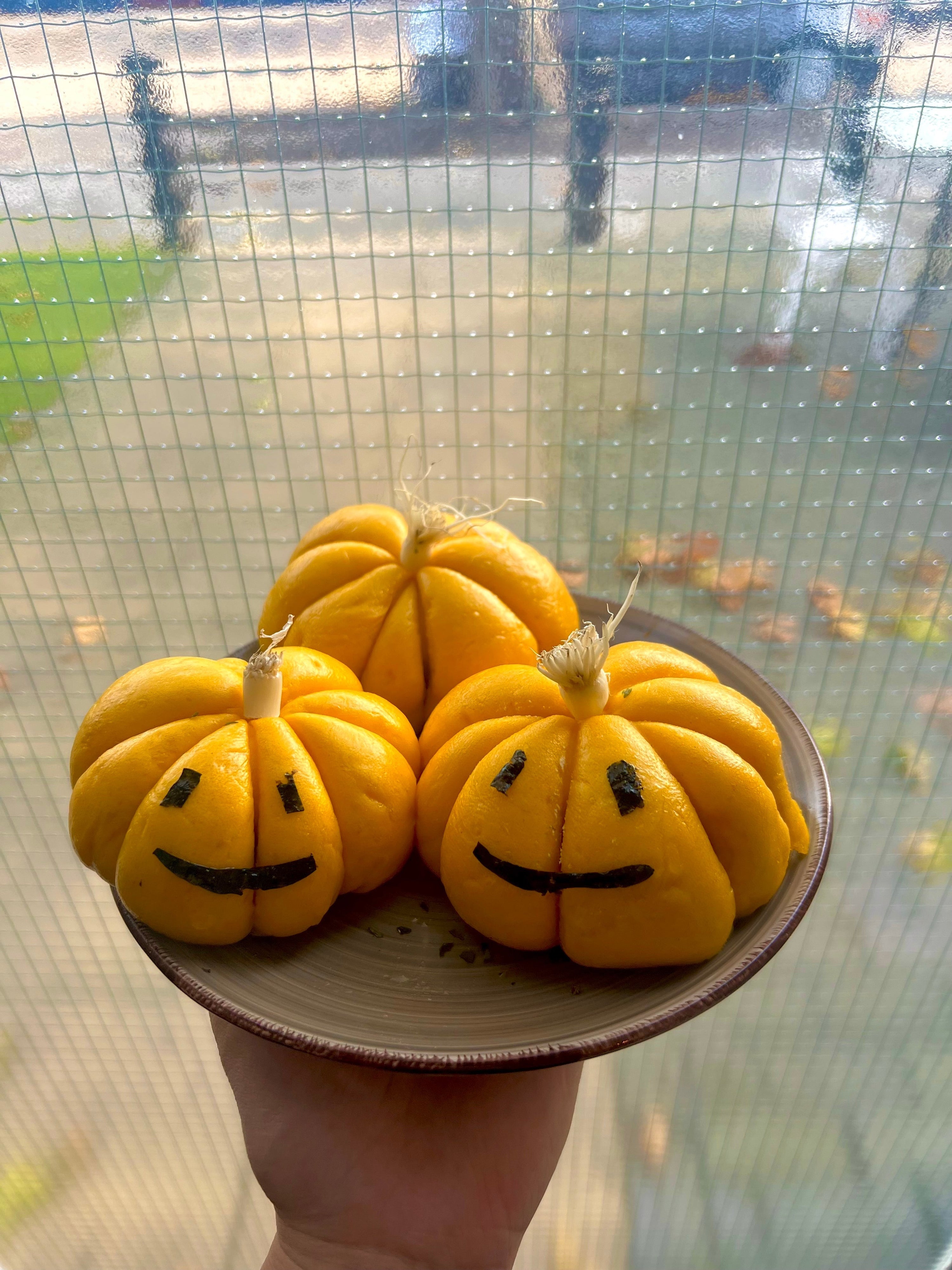 Pumpkin Steamed Pork Buns 🎃