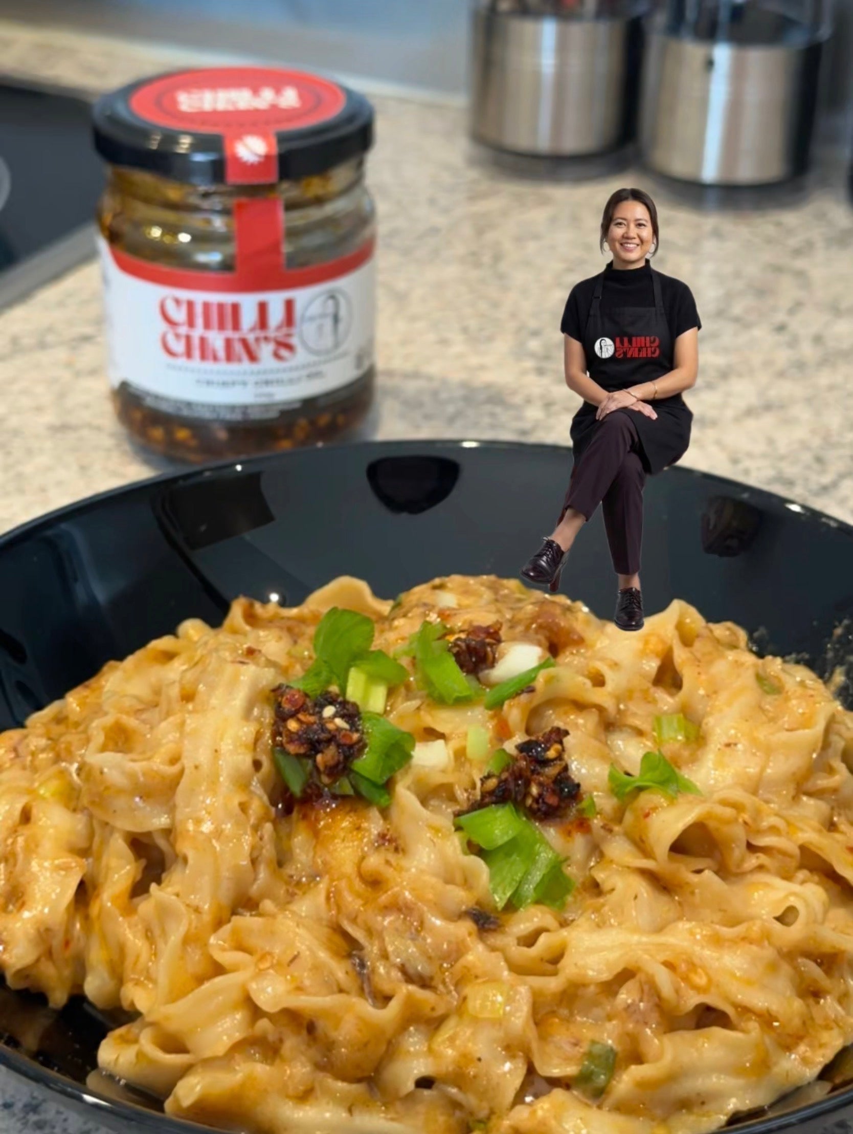 ONE PAN CHEESY XO NOODLES 🌶️🧀