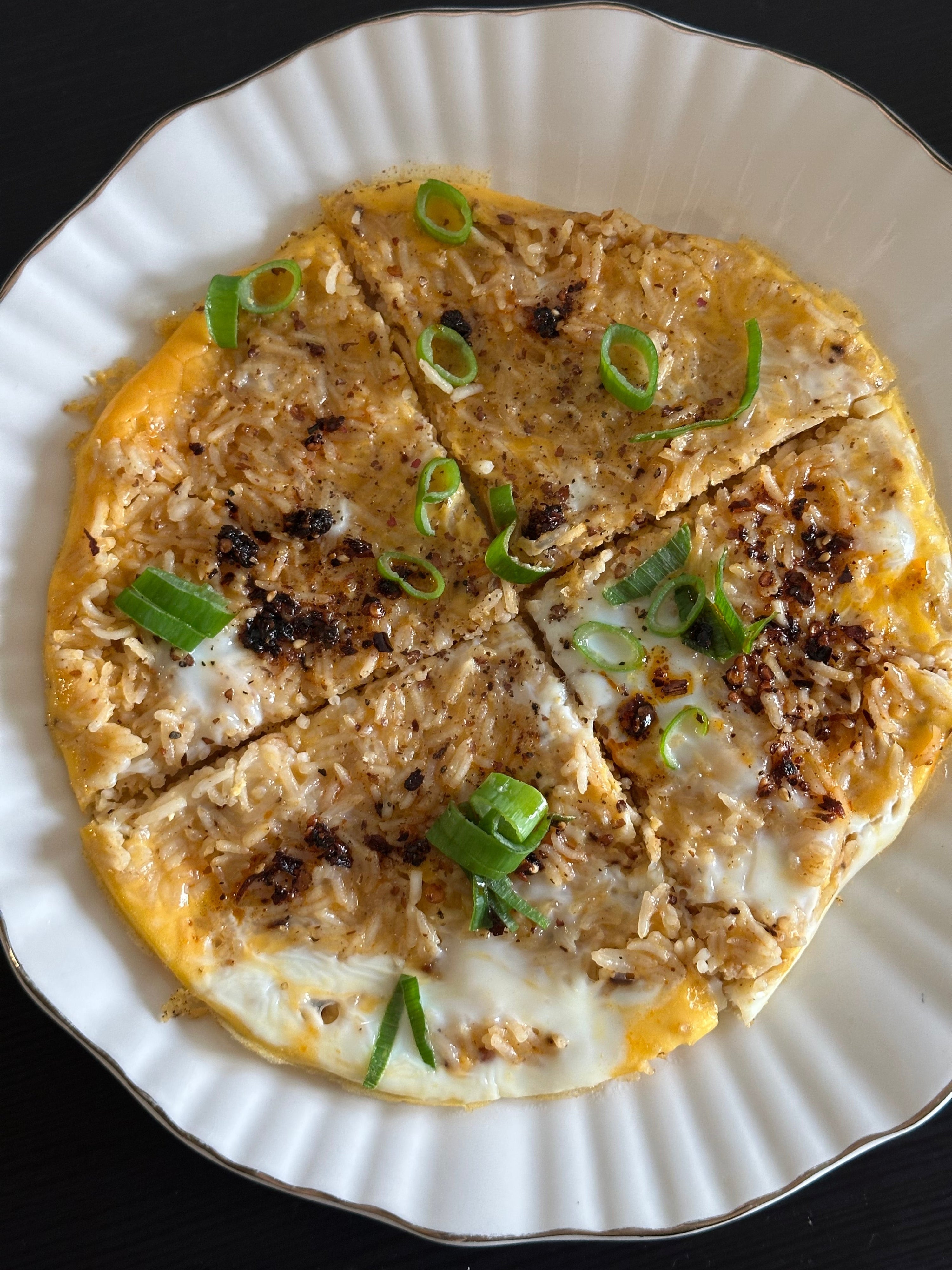 Crispy Chilli Oil Rice Omelette
