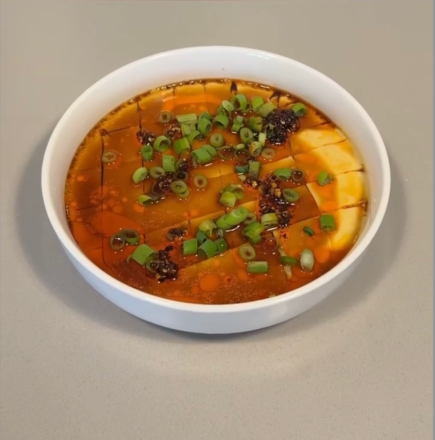 Chinese Steamed Eggs with Crispy Chilli Oil 🍳