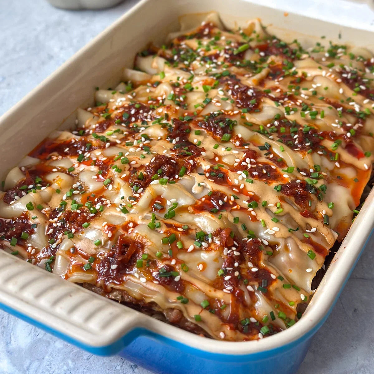 The Viral Dumpling Lasagna