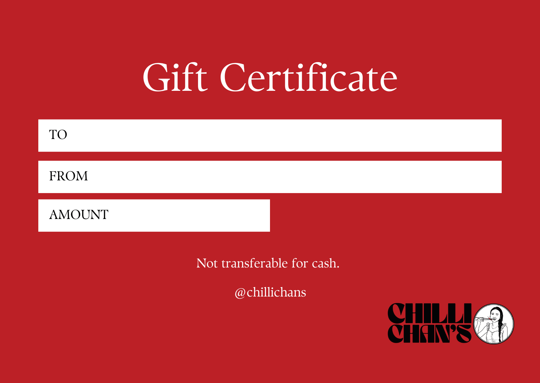 Spicy Gift Card - chillichans
